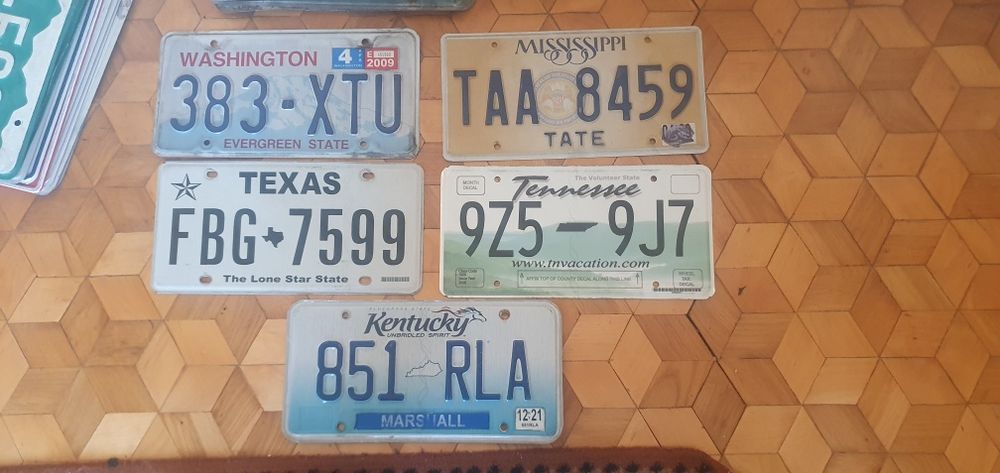 5 tablic rejestracyjnych usa oryginal