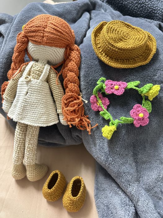 Boneca Anne de Green Gables (Estilo Amigurumi)