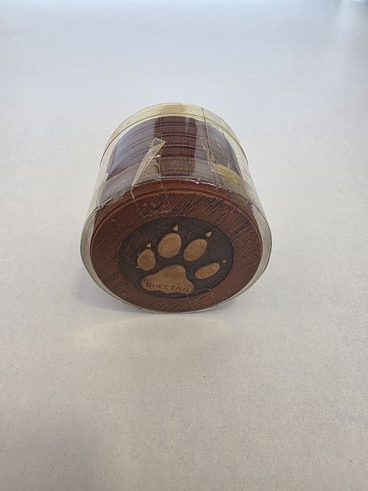 Cheetah Paw — Bases Para Copos em Madeira (Set Novo Selado)