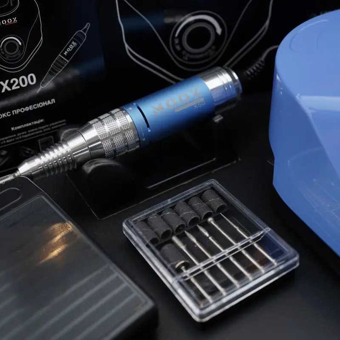 Фрезер для манікюру і педикюру MOOX X200 50 000 об / хв, 70W, Sky Blue