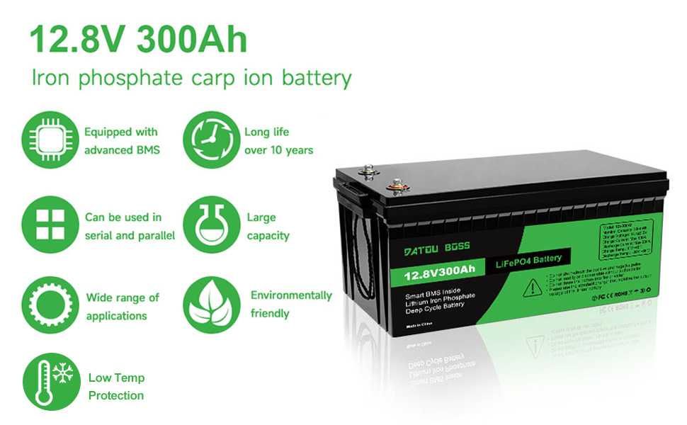 bateria 12V 300Ah 24V 48V