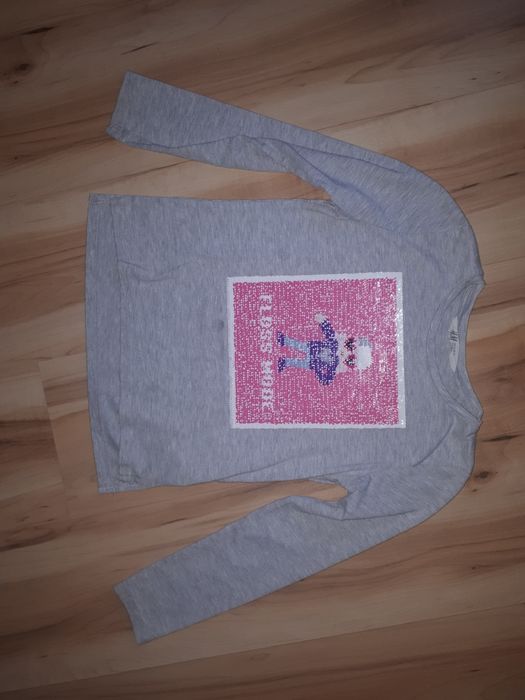 Bluzka H&M odwracanie cekiny 122-128 lalka