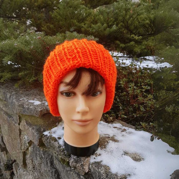 Czapka beanie neonowa pomarańcza