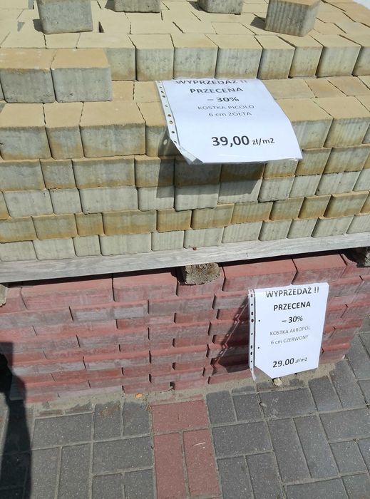 Kostka brukowa różne rodzaje wyprzedaż!
