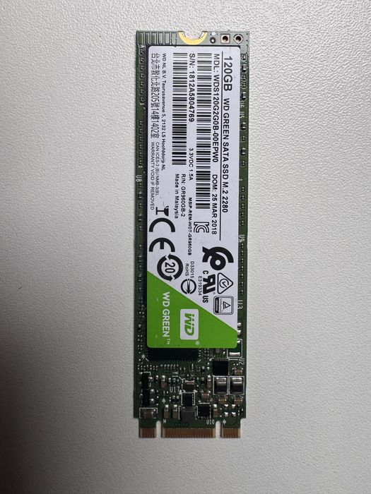 Dysk SSD 120Gb M2 SATA 2280 WD Green
