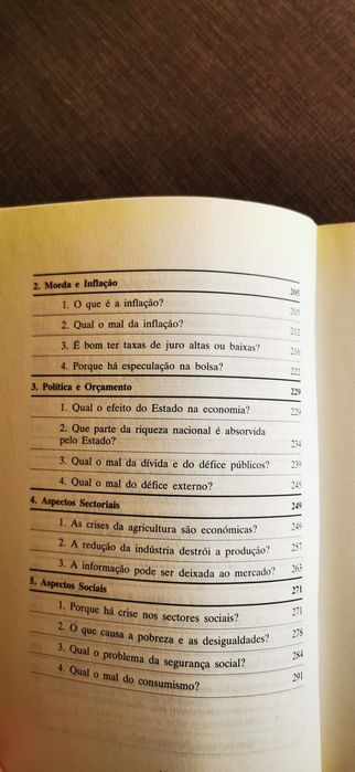 Livro " 55 perguntas sobre a economia do nosso tempo" de 1995