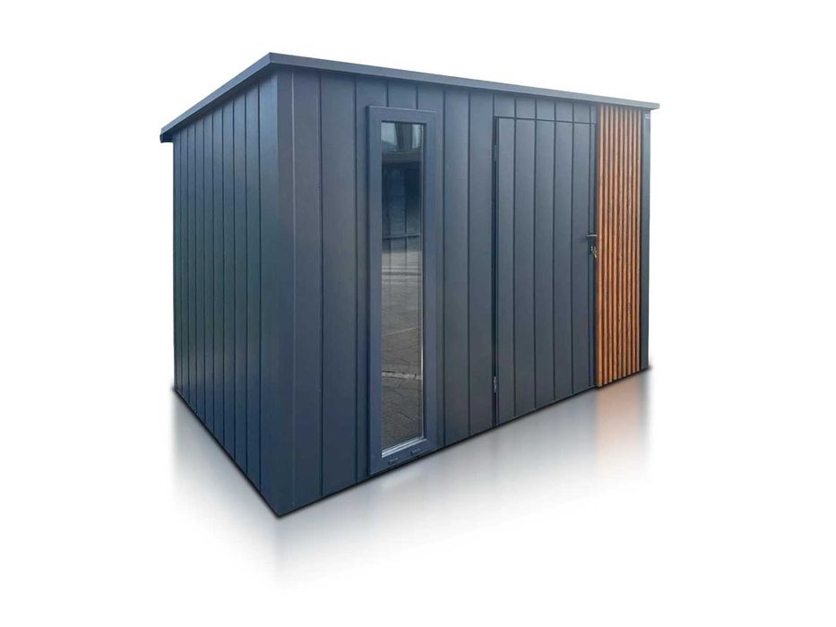 Garaż blaszany 5x3 domek narzędziowy dekor Nowoczesne Garaze blaszane