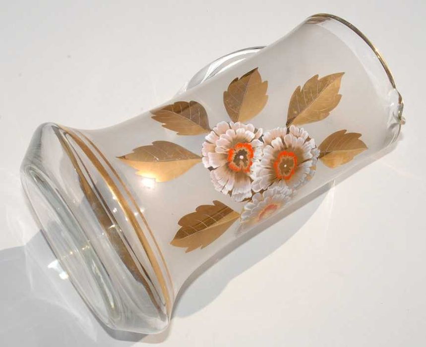 Stara dzbanek szklany antyk kolekcjonerski