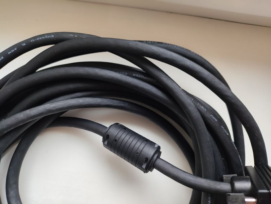 Кабель шнур VGA-VGA,7.5метра, для ПК ,монитора,ТВ.