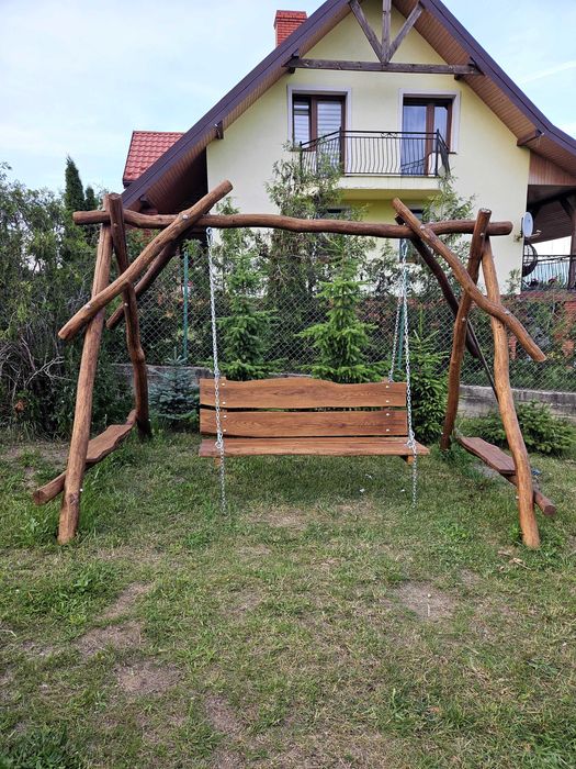 Huśtawka ogrodowa dębowa mocna