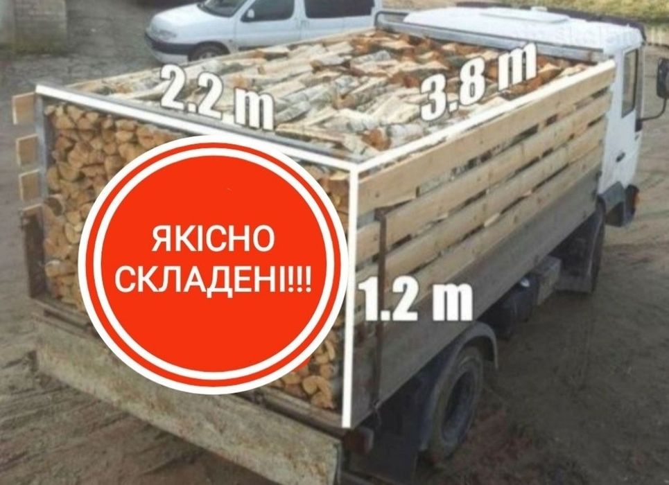 Дрова ЯКІСНО СКЛАДЕНІ. По мінімальній ціні. 2/6/8/14.5 ск/м