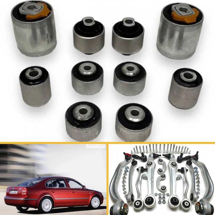 Сайлентблоки передніх важелів Audi A4 A6 VW B5 Skoda Super B ГАРАНТІЯ