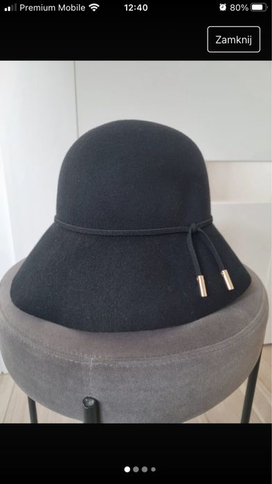 H&M wełniany kapelusz,elegancki i kobiecy