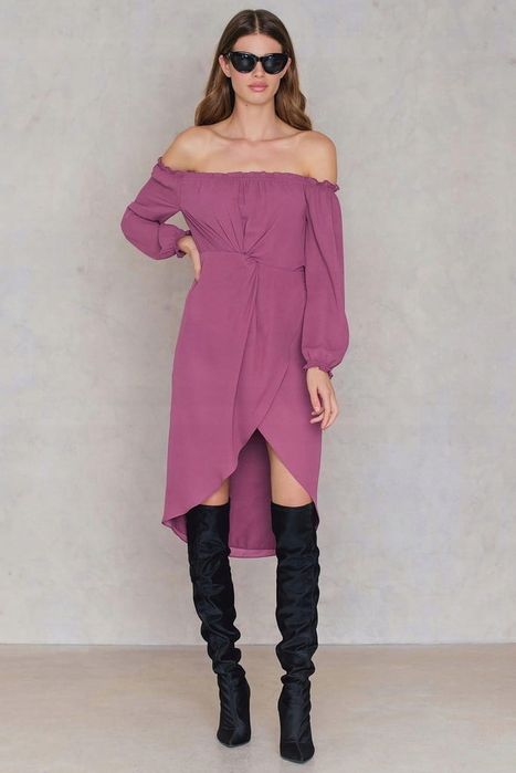 Sukienka Z Odkrytymi Ramionami Hiszpanka Xs 34