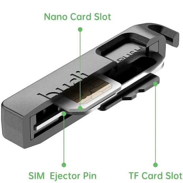 Кейс-брелок для зберігання SIM-карти + MicroSD + Шпилька