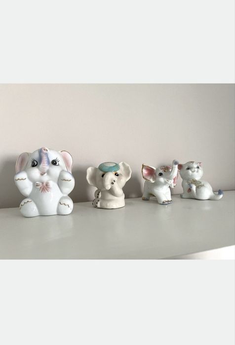 Figurki porcelanowe słoniki