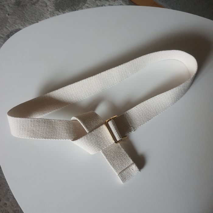 Pasek parciany damski krem 117 cm