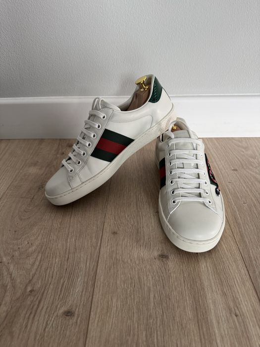 Gucci Ace białe z wzorem węża, rozmiar 41