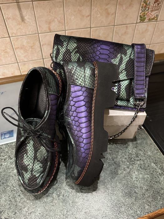 Шикарні шкіряні лоферы туфлі на шнурках з натуральної шкіри + сумка