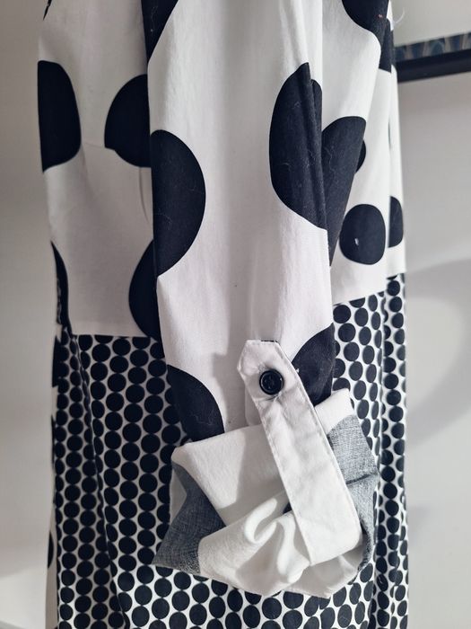 Koszula damska dłuższą w kropki uniwersalna