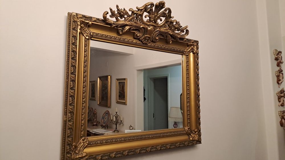 Espelho talha dourada