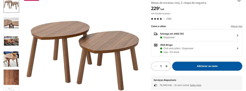 two walnut side tables stockholm ikea64551905690115124