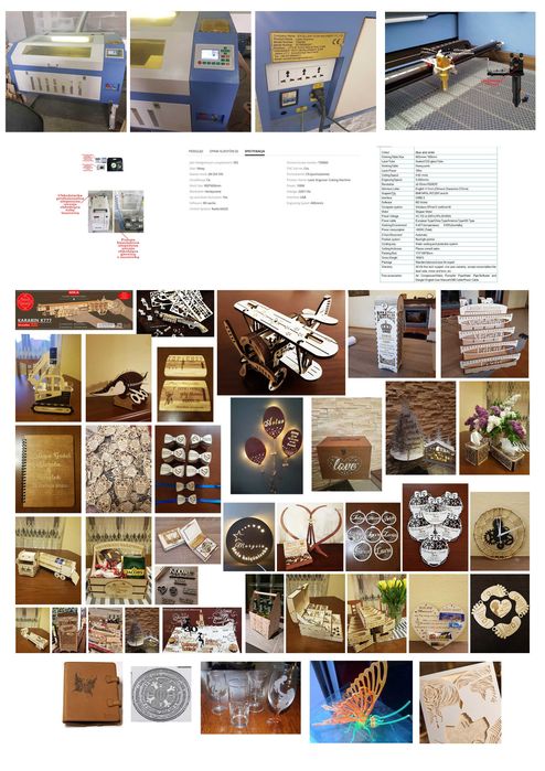 Laser CO-2 60x90 120w Ochłodzenie profesjonalne kompresor bezolejowy.