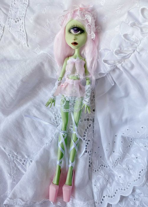 monster high lalka create a monster cyklop g1 ooak custom repaint