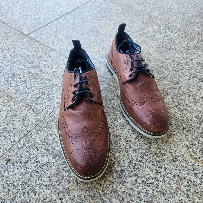 Sapatos 43 Homem Castanhos Tipo Brogue / Derby