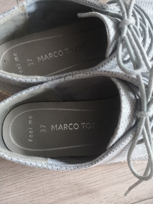 Półbuty espadryle Marco tozzi 37 błękitne ccc