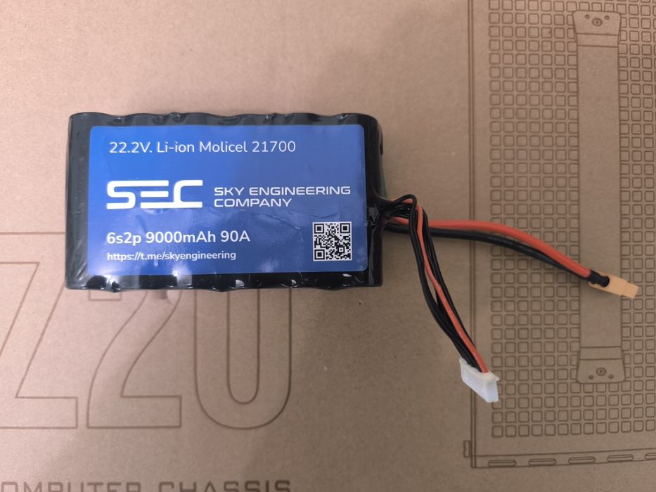 FPV акумулятори 6s2p на 9000маг, 6s3p на 15000маг.