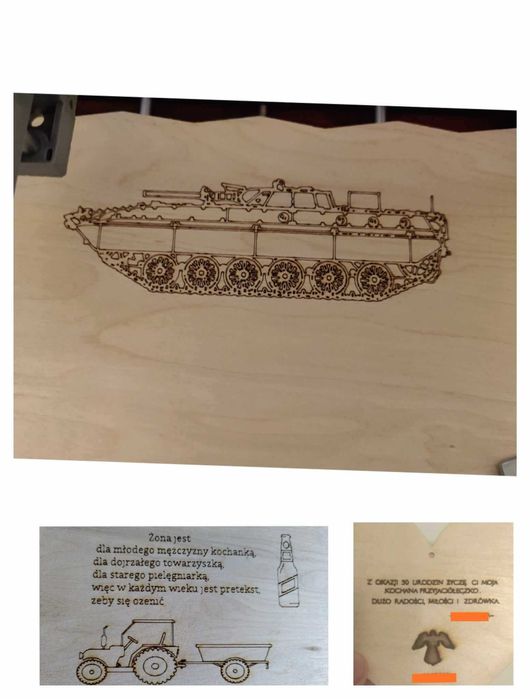 Druk 3D , Projektowanie, Lampki litofan, Skan 3D , Wypalanie laserowe