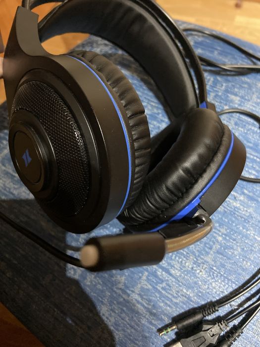 Auscultadores com Fios 1LIFE Ghs:Sonic (PC - Microfone - Preto e Azul