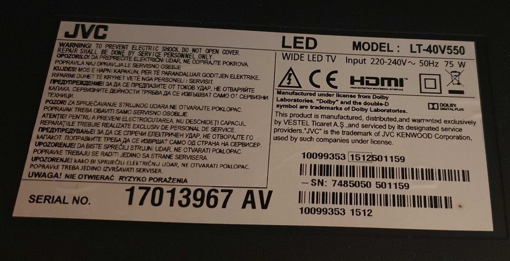 Części do telewizora JVC LT-40V