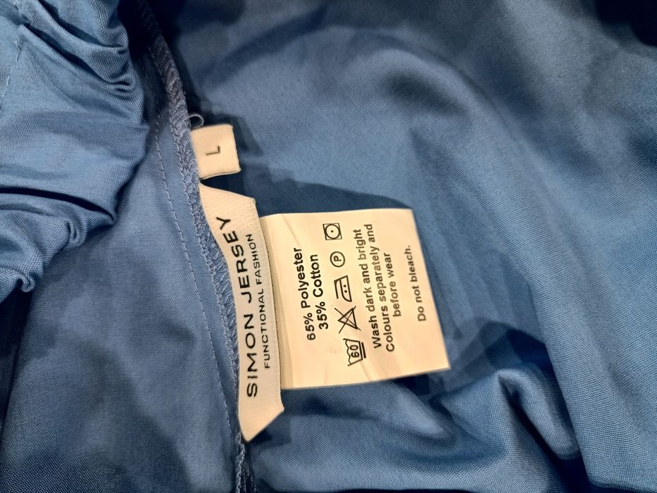 Spodnie męskie materiałowe niebieskie roz. L luźne Simon Jersey
