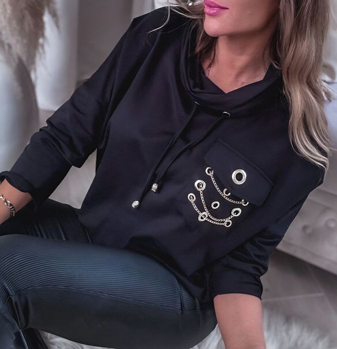 Bluza dresowa z łańcuchami Elite