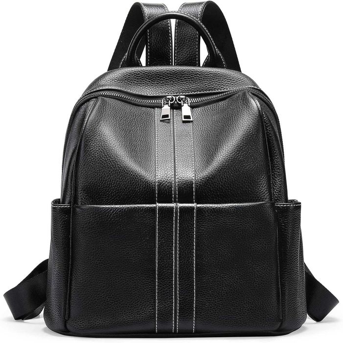 Elegancki czarny plecak damski skórzany stylowy dla kobiet