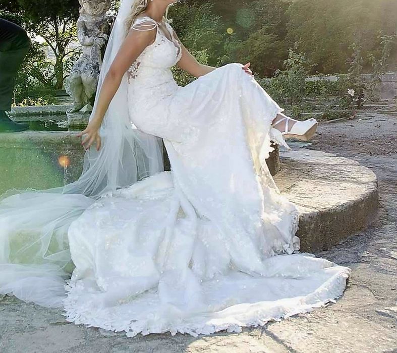 Vestido noiva Sereia em renda