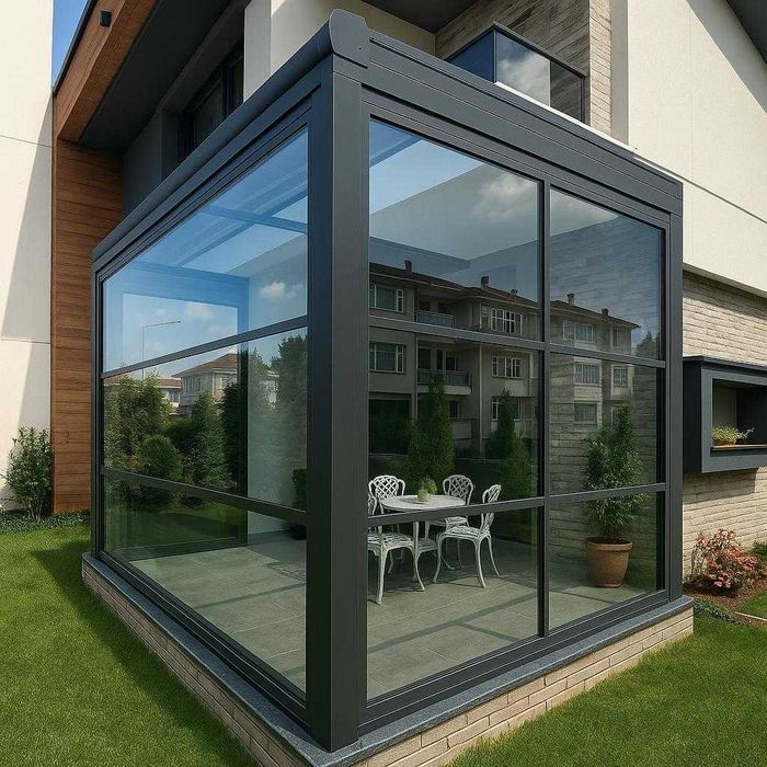-- Ogród szklany premium – szkło, aluminium, realizacja na wymiar --
