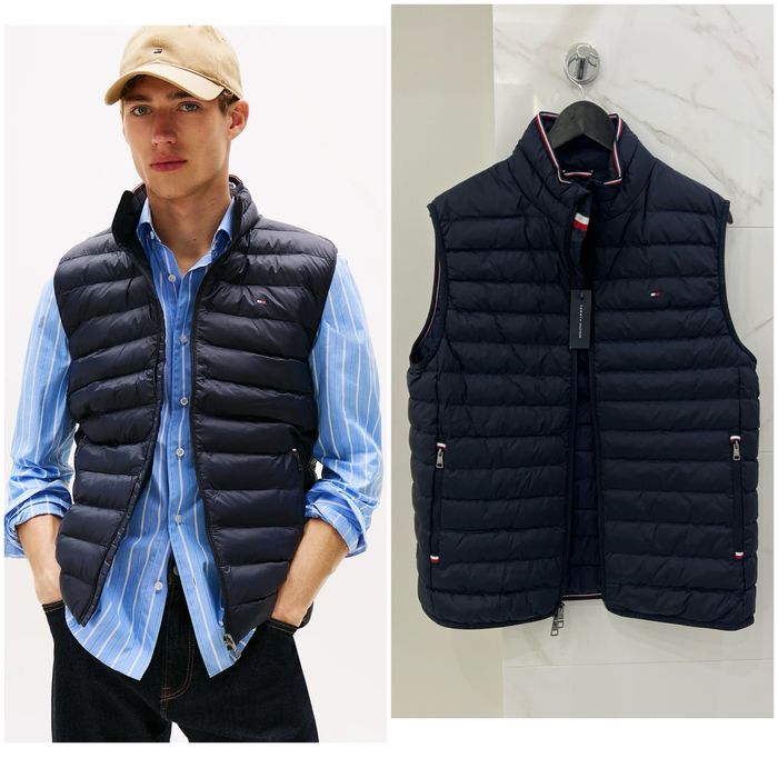 Жилетка Tommy Hilfiger M синя чоловіча оригінал томмі гілфігер