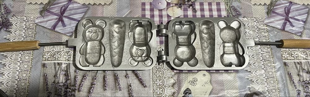 Форма для випічки на газу олімпийский мишка,мишка барні,мішка з шишкою