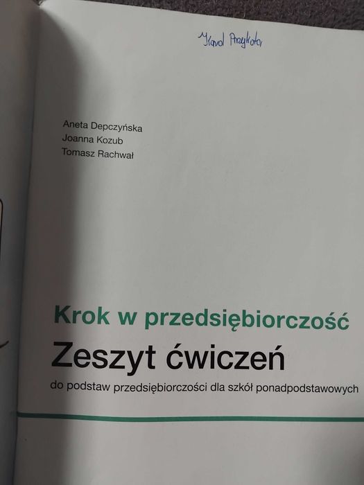 Podrecznik krok w przedsiębiorczość plus zeszyt cwiczen