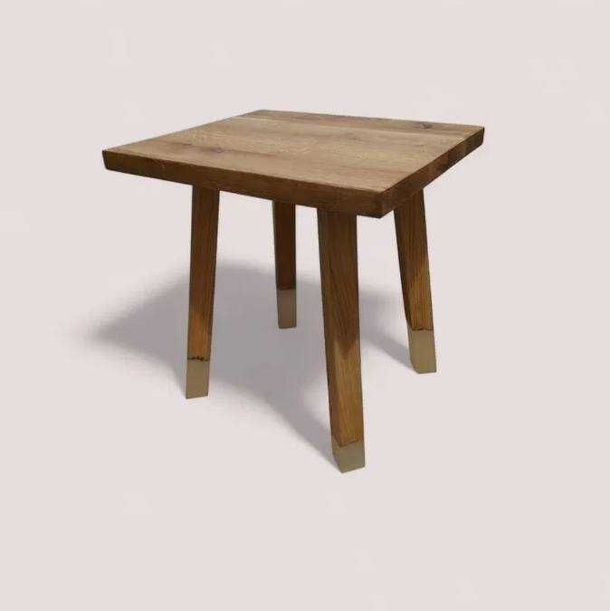 Mały kawowy herbaciany stolik dębowy z żywicą