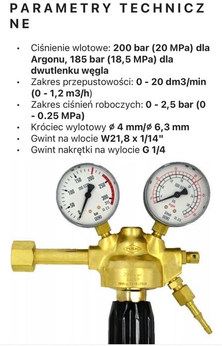 Reduktor Argon/CO2 PERUN