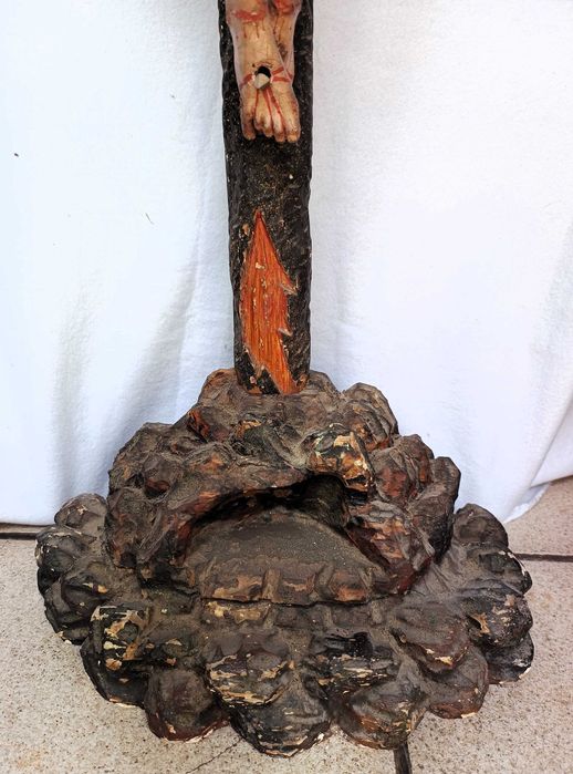 Crucifixo Madeira Barroco Grande Dimensão