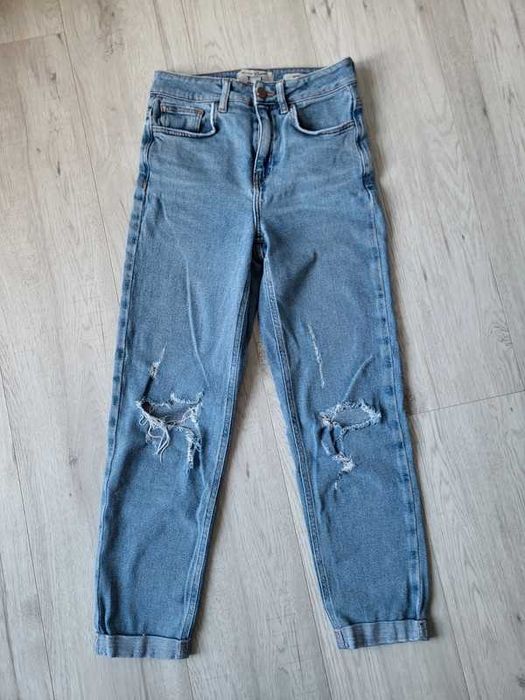 Jeansy spodnie mom jeans z rozdarciami New Look tori rozmiar 152 cm