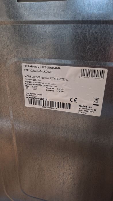 Piekarnik do zabudowy Amica