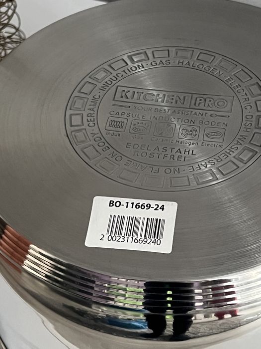 (6,5л) Велика каструля з нержавійки