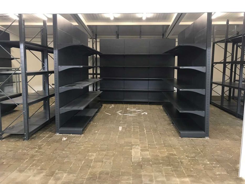 Стелажі в магазин, каси, холодильники. Гранти на торг. обладнання