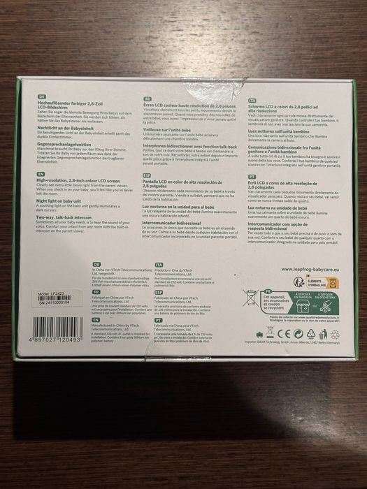 Leapfrog LF2423 Elektroniczna Niania, Biały, 2.8"